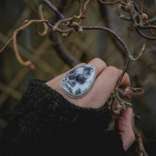Winter Moon Ring - Size UK Q/US 8.5