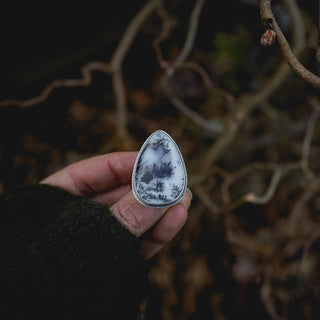 Winter Moon Ring - Size UK Q/US 8.5