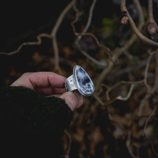 Winter Moon Ring - Size UK Q/US 8.5