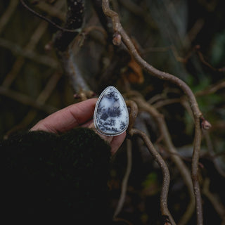 Winter Moon Ring - Size UK Q/US 8.5