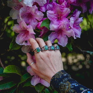 Spring Leaves Ring - Size UK R/US 9