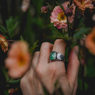 Spring Leaves Ring - Size UK R/US 9