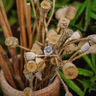 Poppy Seed Pod Necklace no.1