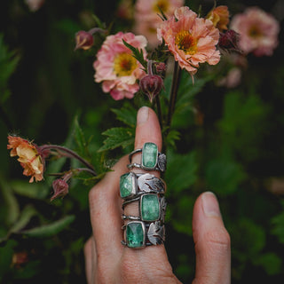 Spring Leaves Ring - Size UK R/US 9