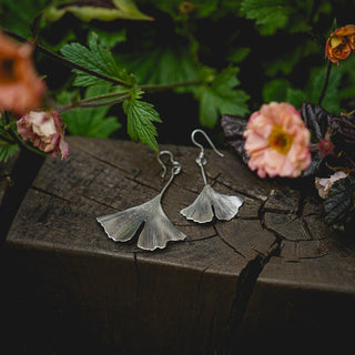 Ginkgo Leaf Earrings