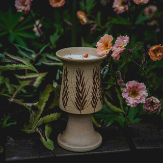 Handmade Ceramic Goblet Candle no.4