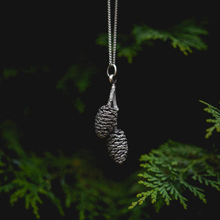 Double Alder Cone Pendant