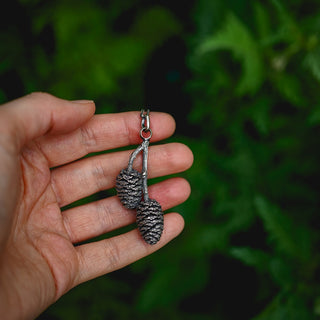 Double Alder Cone Pendant