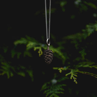 Large Alder Cone Pendants - Bronze