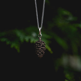 Large Alder Cone Pendants - Bronze