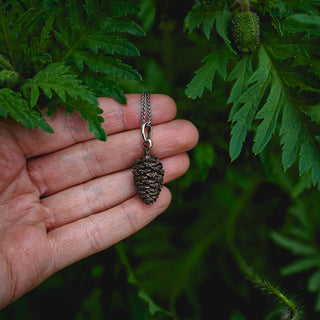 Large Alder Cone Pendants - Bronze