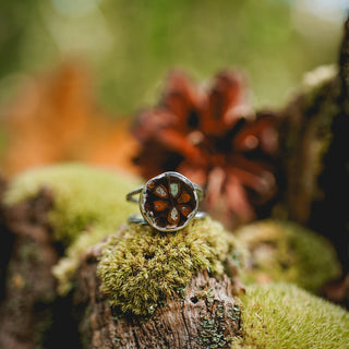Fossilised Pinecone Ring - UK P/US 8