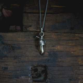 Large Twig Acorn Necklace