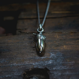 Large Twig Acorn Necklace