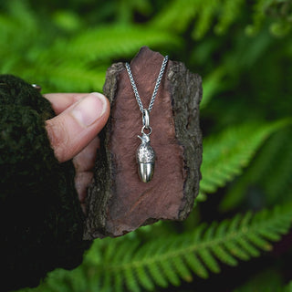 Medium Twig Acorn Necklace