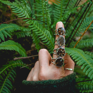 Fossilised Pinecone Ring - UK N/US 7