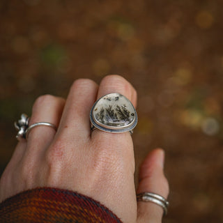 Autumn Leaves Ring - Size UK P/US 8