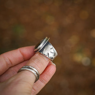 Autumn Leaves Ring - Size UK P/US 8