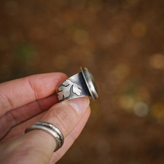 Autumn Leaves Ring - Size UK P/US 8
