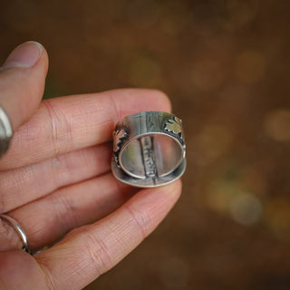 Autumn Leaves Ring - Size UK P/US 8
