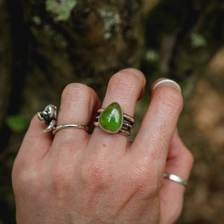 Green Glow Ring - Size UK M/US 6.5
