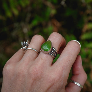 Green Glow Ring - Size UK M/US 6.5