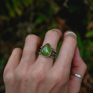 Green Glow Ring - Size UK M/US 6.5