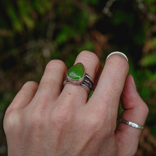 Green Glow Ring - Size UK M/US 6.5