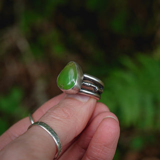 Green Glow Ring - Size UK M/US 6.5