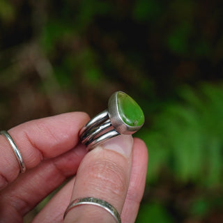 Green Glow Ring - Size UK M/US 6.5