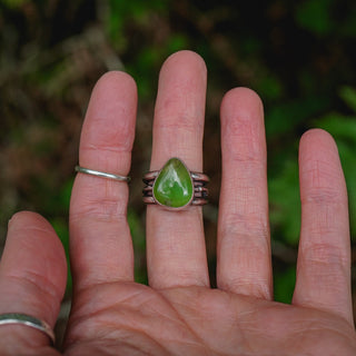 Green Glow Ring - Size UK M/US 6.5