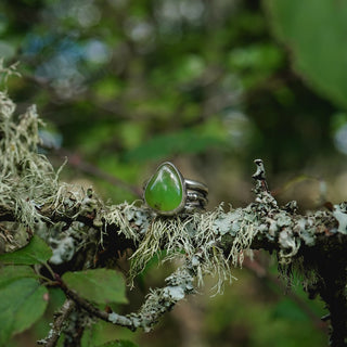 Green Glow Ring - Size UK M/US 6.5