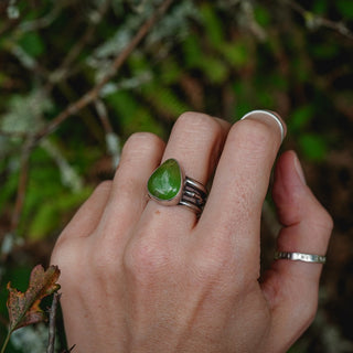 Green Glow Ring - Size UK M/US 6.5
