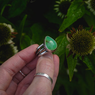 Green Glow Ring - Size UK S/US 9.5
