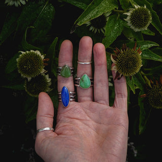 Green Glow Ring - Size UK S/US 9.5