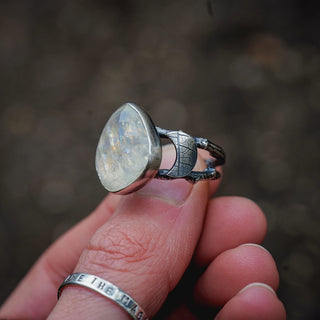 Icy Moon Ring - Size UK R/US 9