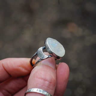 Icy Moon Ring - Size UK R/US 9