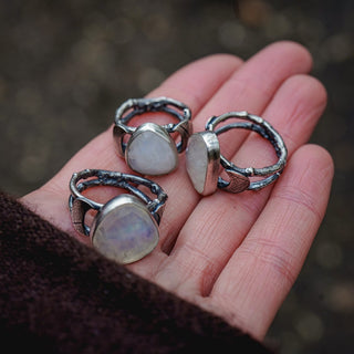 Icy Moon Ring - Size UK R/US 9